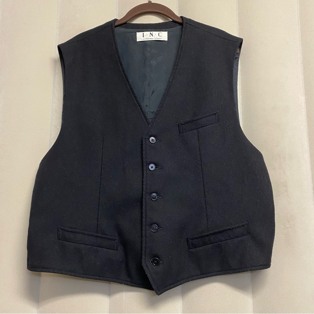 Vintage INC International Concepts Women’s Vest Wool Blend 1990s 90s